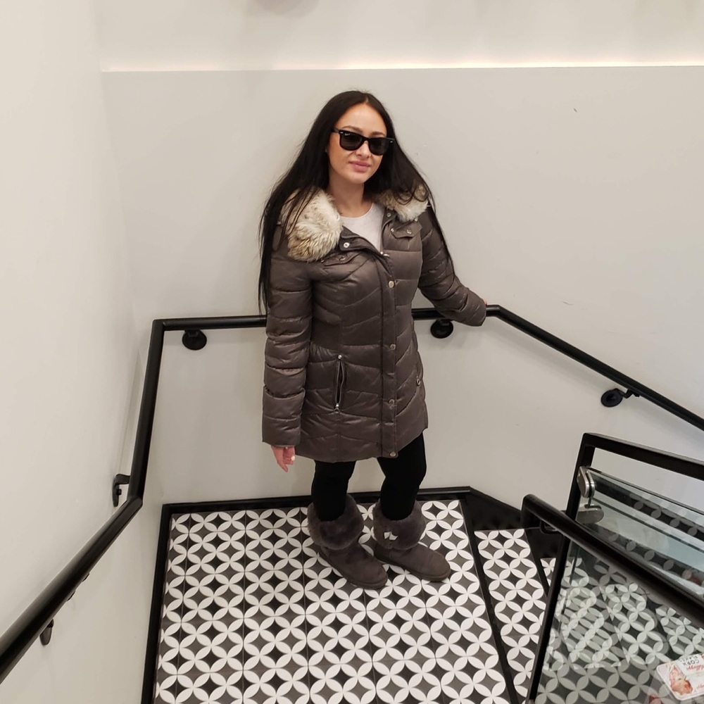 Mid length winter coat
